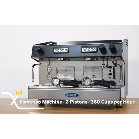 MAXIMA Espresso coffee machine - 2 Pistons - 360 cups/hour