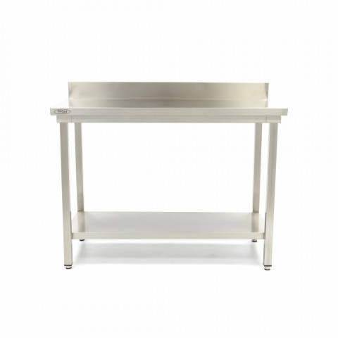 MAXIMA stainless work table with backsplash 1400x700