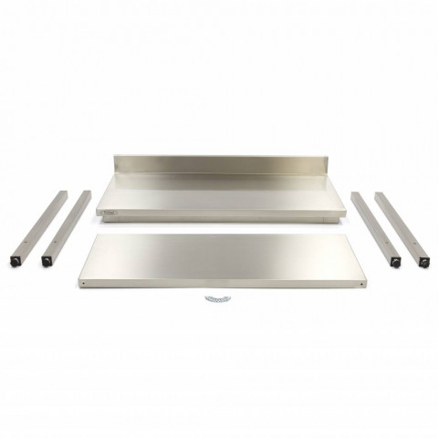 MAXIMA stainless work table with backsplash 1400x700