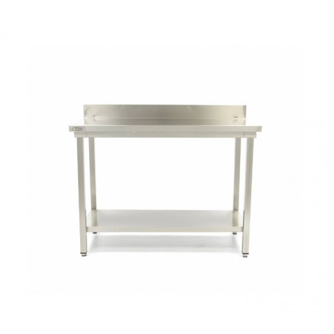 MAXIMA stainless work table with backsplash 1600x700