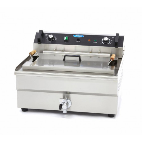 MAXIMA 30 liters electric fryer with drain tap