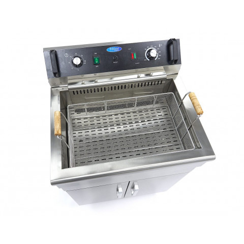 MAXIMA 30 liters fryer with drain tap and cupboard