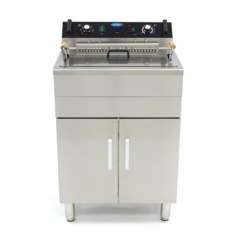 MAXIMA 35 liters fryer with drain tap and cupboard