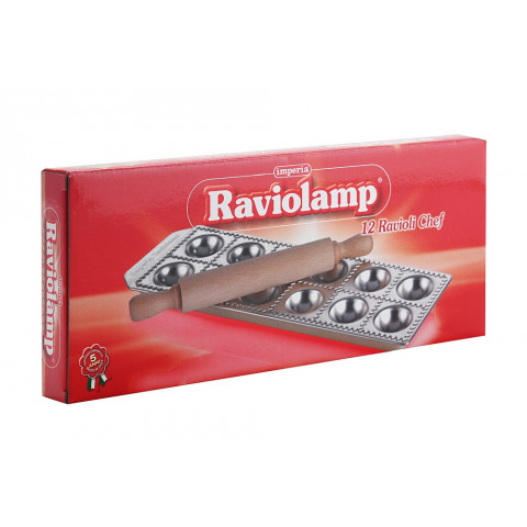 IMPERIA Ravioli giganti ravioli mould with rolling pin - 12 sections