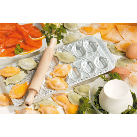 IMPERIA Tris Gli Speciali ravioli mould set with rolling pin