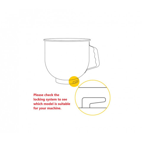 Stainless steel bowl for MAXIMA 7 L planetary mixer - model 1