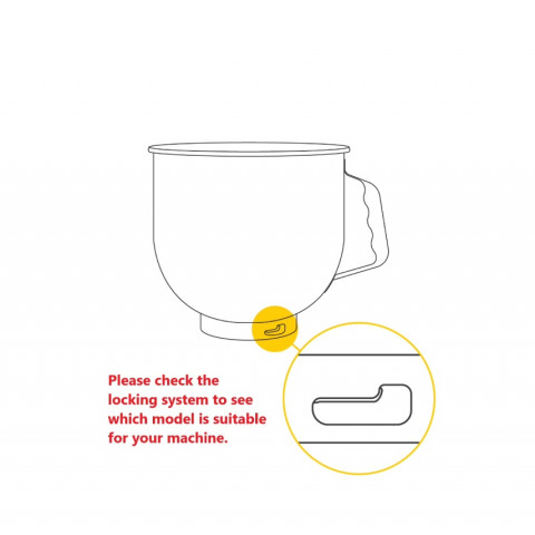 Stainless steel bowl for MAXIMA 7 L planetary mixer - model 2