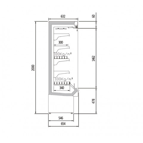 CORECO cooled display - open