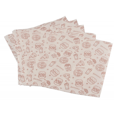 Grease proof paper bag - 2 sides open - 180x180 mm - 200pcs/box