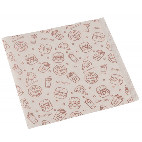 Grease proof paper bag - 2 sides open - 140x140 mm - 200pcs/box