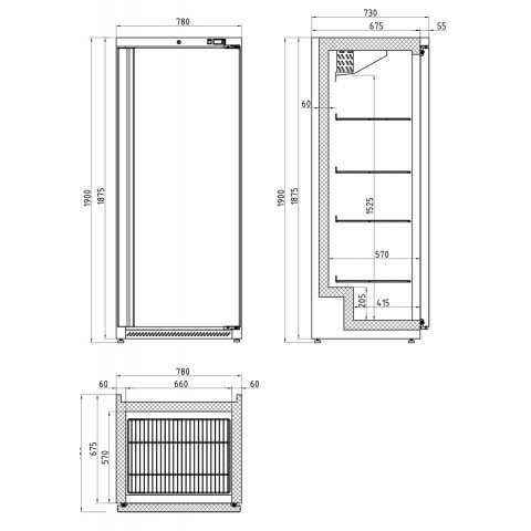 GAMMO 600 Liter refrigerator