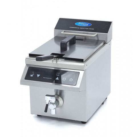MAXIMA 8 liters induction fryer with drain tap DEMO