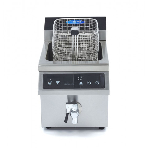 MAXIMA 8 liters induction fryer with drain tap DEMO