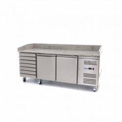 MAXIMA pizza counter with 2 doors 7 drawers