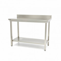 MAXIMA stainless work table with backsplash 1600x700