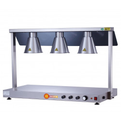 HORECATECH hot plate with 3 infrared lamps