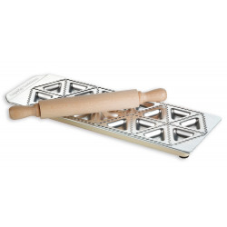 IMPERIA Tortelli classici ravioli mould with rolling pin - 18 sections
