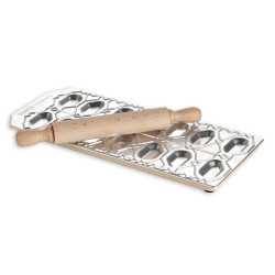 IMPERIA Ravioli pesciolini ravioli mould with rolling pin - 14 sections