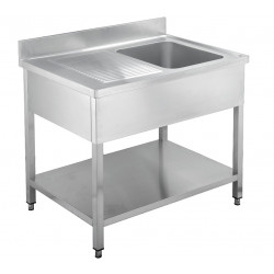 GAMMO single-basin sink 50x50 - with drip tray on the left