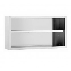 GAMMO stainless steel wall cabinet - open - 1200x400x670mm