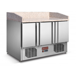 GAMMO 3-door pizza counter with granite worktop