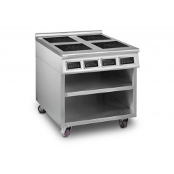 HORECATECH induction cooker with 4 zones + cupboard