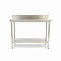 MAXIMA stainless work table with backsplash 1400x700