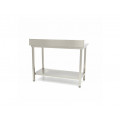 MAXIMA stainless work table with backsplash 1600x700
