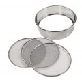 LOUIS TELLIER stainless flour strainer with 3 insets