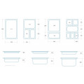 MAXIMA GN 1/3 container 200 mm deep