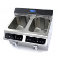 MAXIMA 2x8 liters induction fryer with drain tap