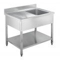 GAMMO single-basin sink 50x50 - with drip tray on the left