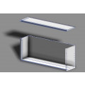 GAMMO stainless steel wall cabinet - open - 1000x400x670mm