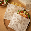 Grease proof paper bag - 2 sides open - 140x140 mm - 200pcs/box
