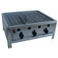 Table top gas grill with grid - 3 burner