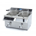 MAXIMA 2x8 liters induction fryer with drain tap DEMO