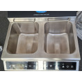 MAXIMA 2x8 liters induction fryer with drain tap DEMO