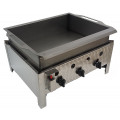 Scone and donut fryer with drain - 3 burners gas