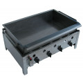 Scone and donut fryer with drain - 4 burners gas