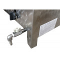 Scone and donut fryer with stainless steel pan and drain - 3 burners gas