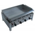 Langos and donut fryer with stainless steel pan and drain - 4 burners gas