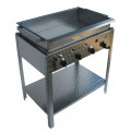 Scone and donut fryer with stainless steel pan and drain - 4 burners gas