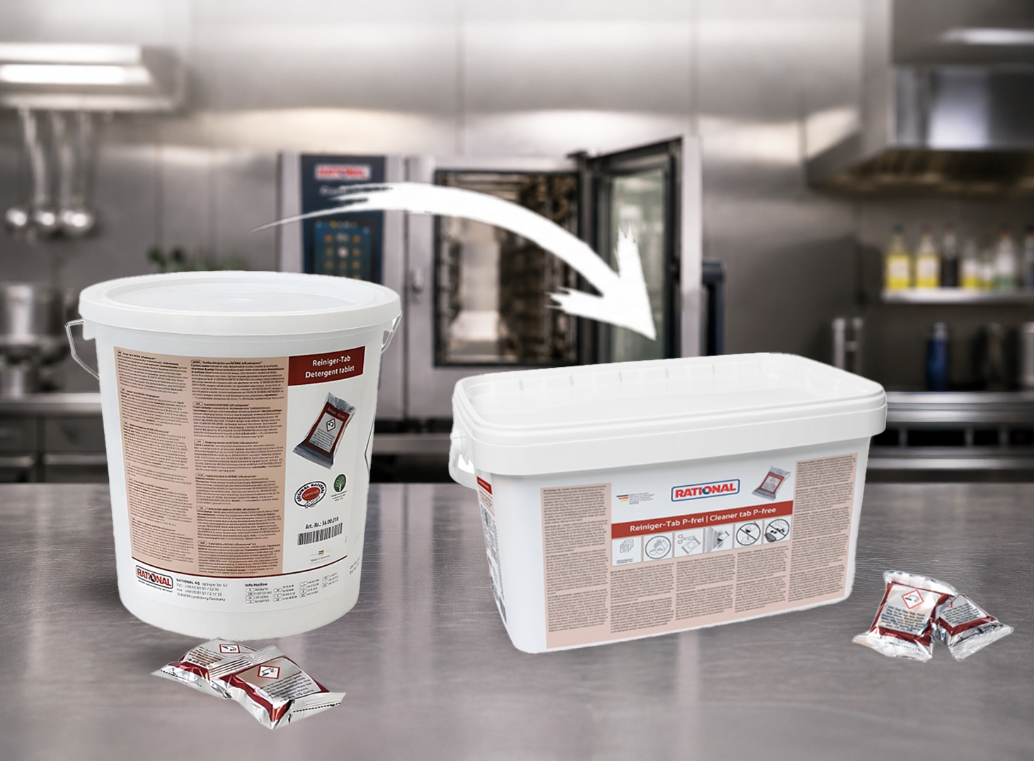 Farewell to the Round Bucket – The New RATIONAL Cleaning Tablet Is Here