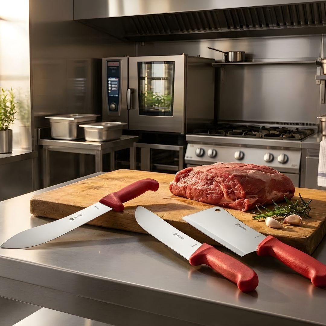 Precise Meat Processing – TRE SPADE Professional Butcher Knives at GAMMO
