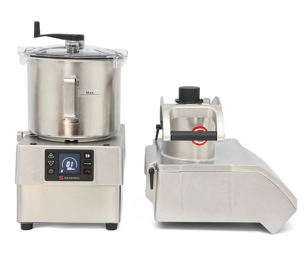 Universal vegetable and fruit preparation machine with cutter bowl
