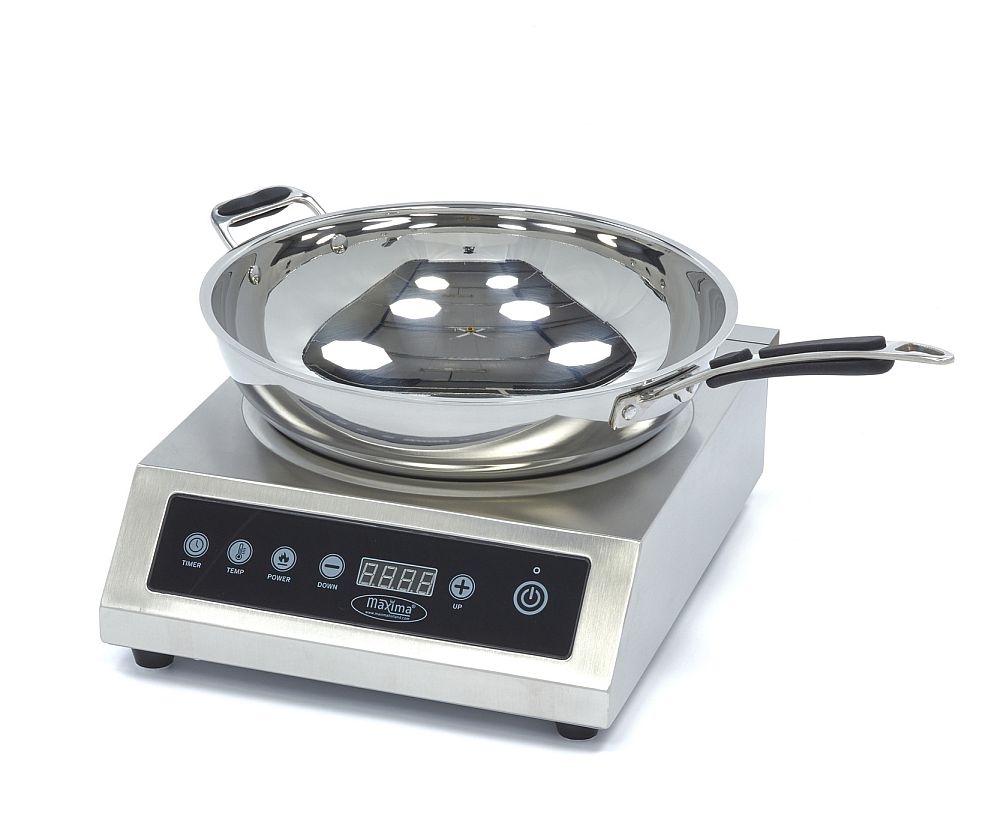 MAXIMA high performanced stainless steel induction wok cooker