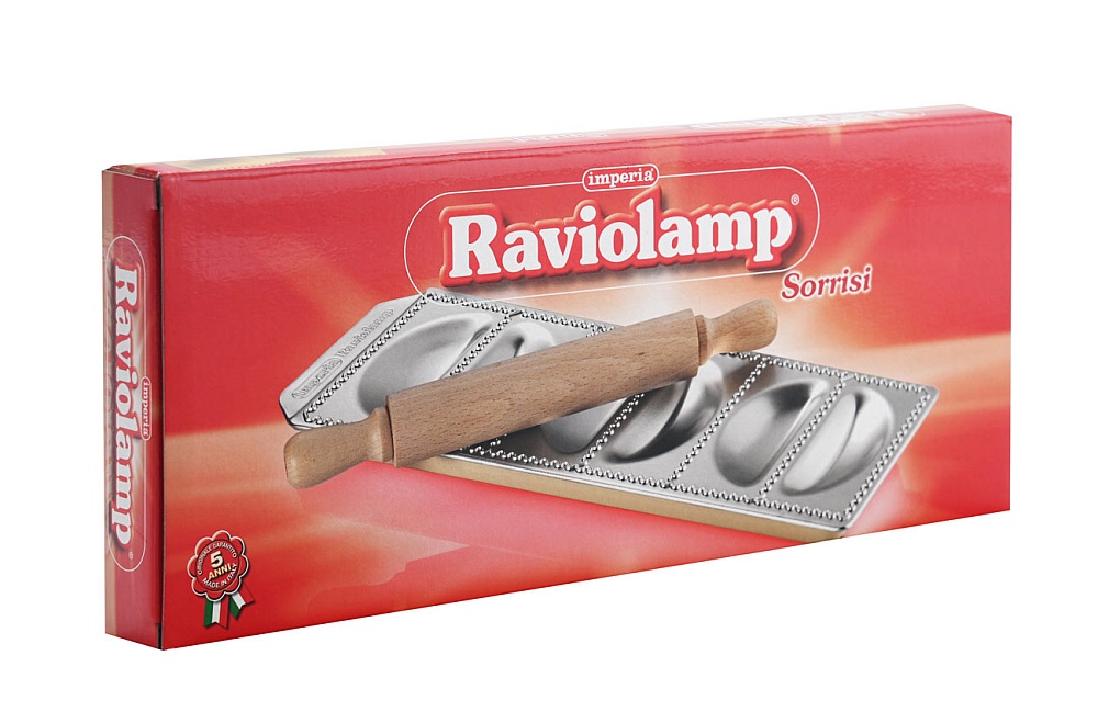 IMPERIA Panzerotti sorrisi ravioli mould with rolling pin - 6 sections