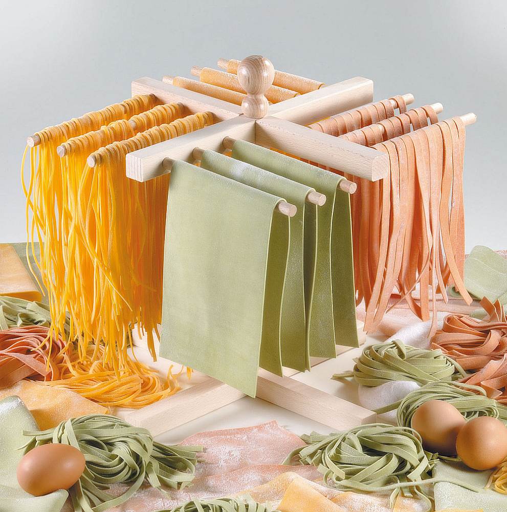 Hardwood Pasta Drying Rack Designed to Work With Kitchenaid 