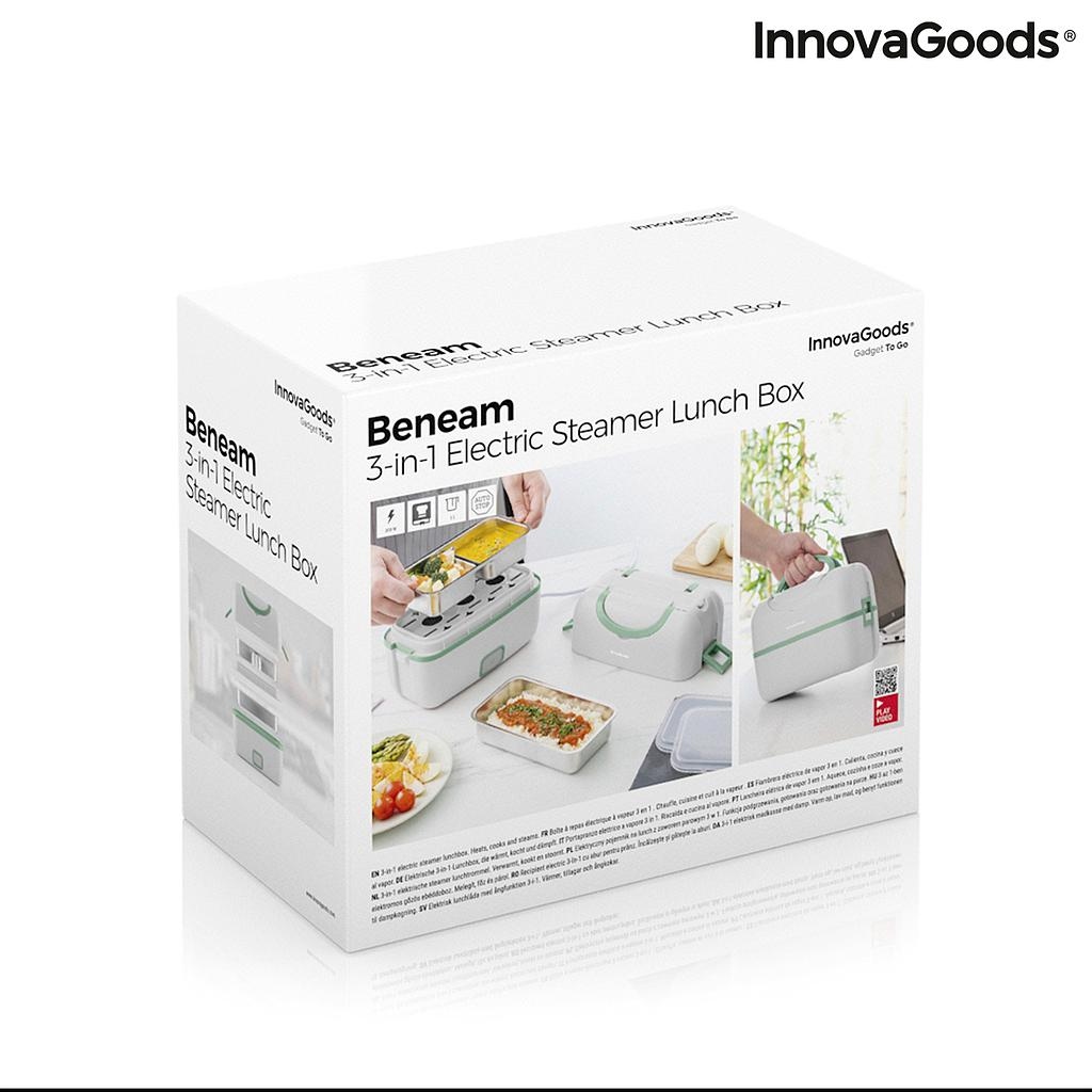 Lunch Box Électrique à Vapeur 3 en 1 avec Recettes Beneam - InnovaGoods -  Gadget To Go - V0103311 - Homme Prive