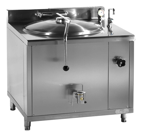 Electric boiling pot - indirect heating - capacity 150 liters